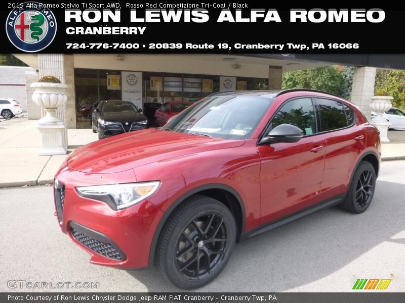 Rosso Red Competizione Tri-Coat / Black 2019 Alfa Romeo Stelvio Ti Sport AWD