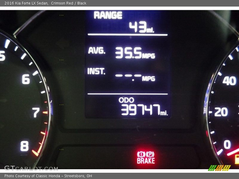 Crimson Red / Black 2016 Kia Forte LX Sedan