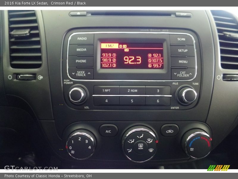 Crimson Red / Black 2016 Kia Forte LX Sedan