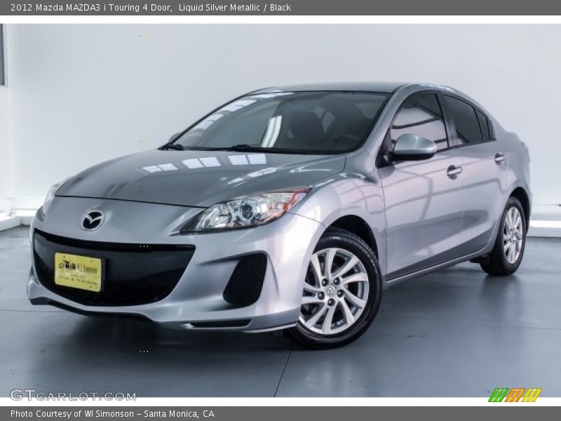 Liquid Silver Metallic / Black 2012 Mazda MAZDA3 i Touring 4 Door