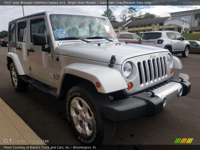 Bright Silver Metallic / Dark Slate Gray/Medium Slate Gray 2007 Jeep Wrangler Unlimited Sahara 4x4