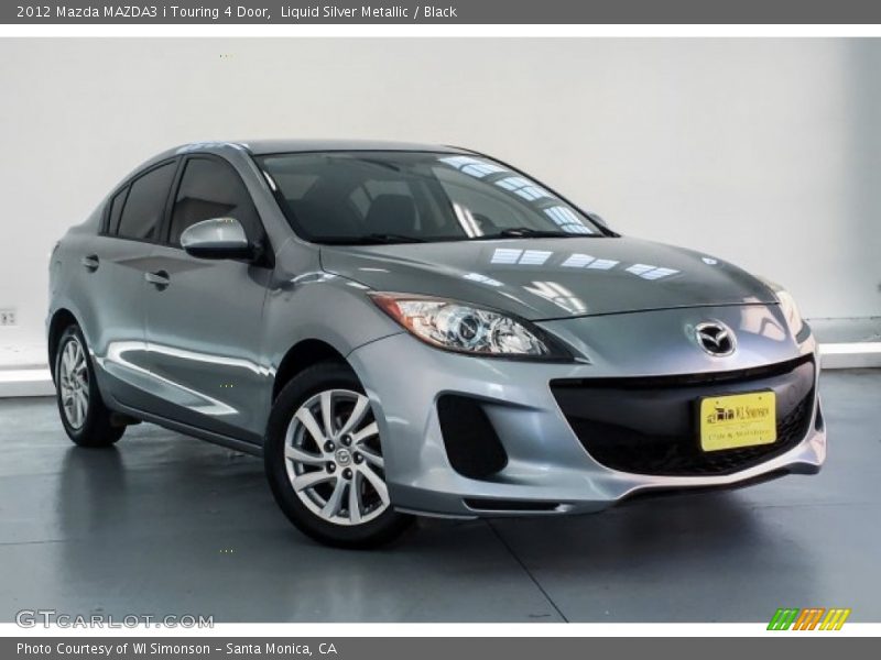 Liquid Silver Metallic / Black 2012 Mazda MAZDA3 i Touring 4 Door