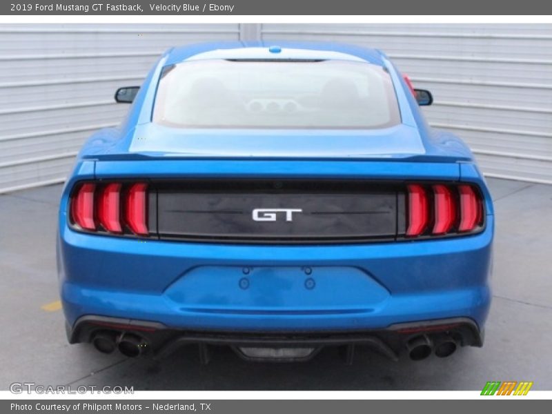 Exhaust of 2019 Mustang GT Fastback