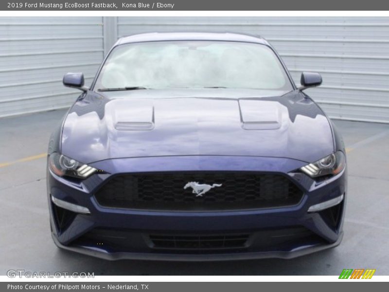 Kona Blue / Ebony 2019 Ford Mustang EcoBoost Fastback