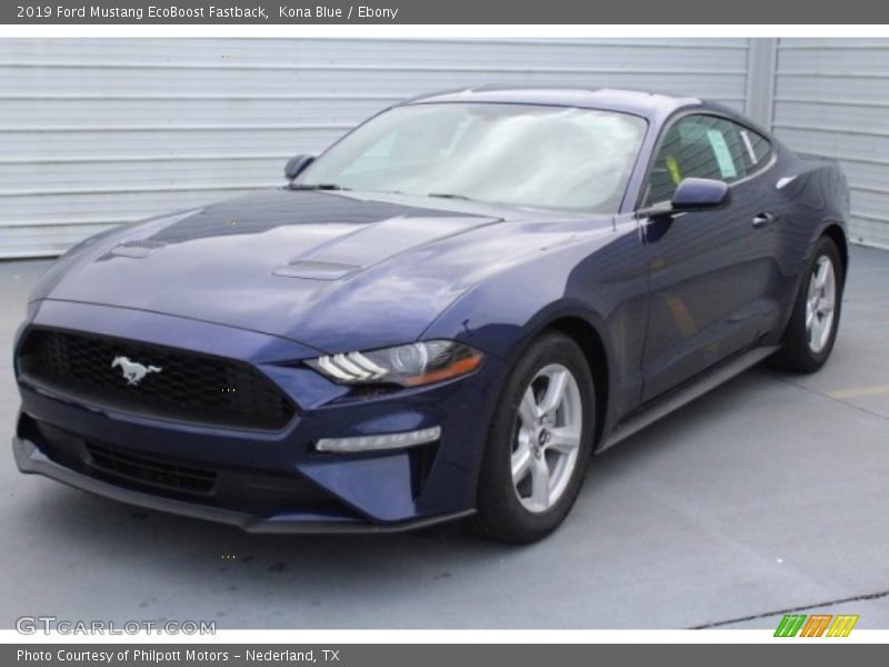 Kona Blue / Ebony 2019 Ford Mustang EcoBoost Fastback
