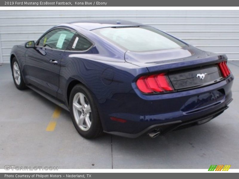Kona Blue / Ebony 2019 Ford Mustang EcoBoost Fastback