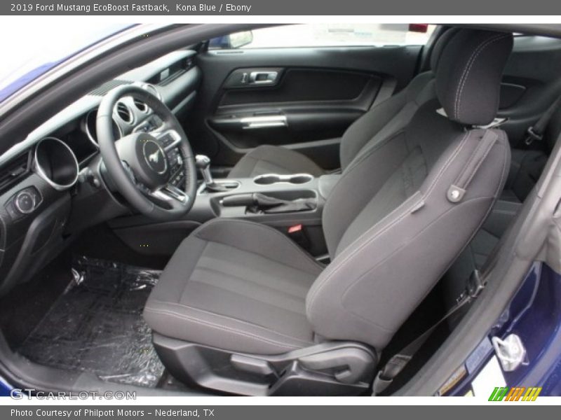 Kona Blue / Ebony 2019 Ford Mustang EcoBoost Fastback