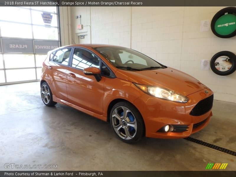 Orange Spice / Molten Orange/Charcoal Recaro 2018 Ford Fiesta ST Hatchback