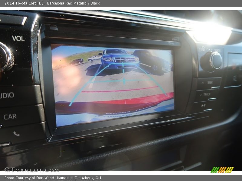 Barcelona Red Metallic / Black 2014 Toyota Corolla S