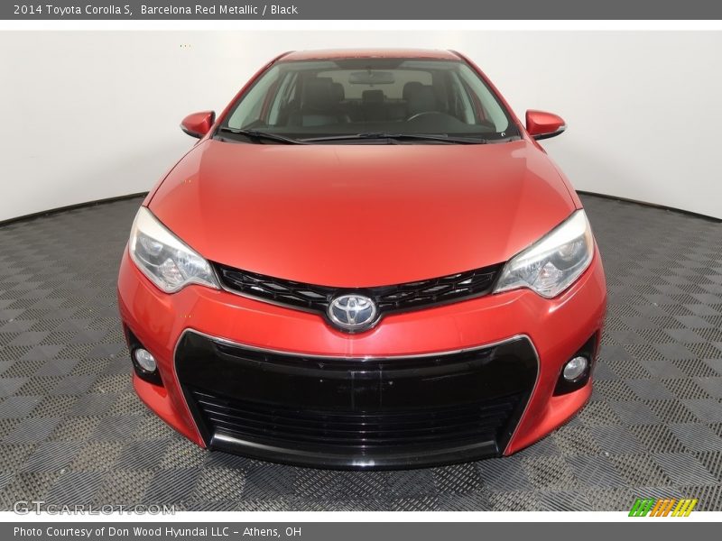 Barcelona Red Metallic / Black 2014 Toyota Corolla S