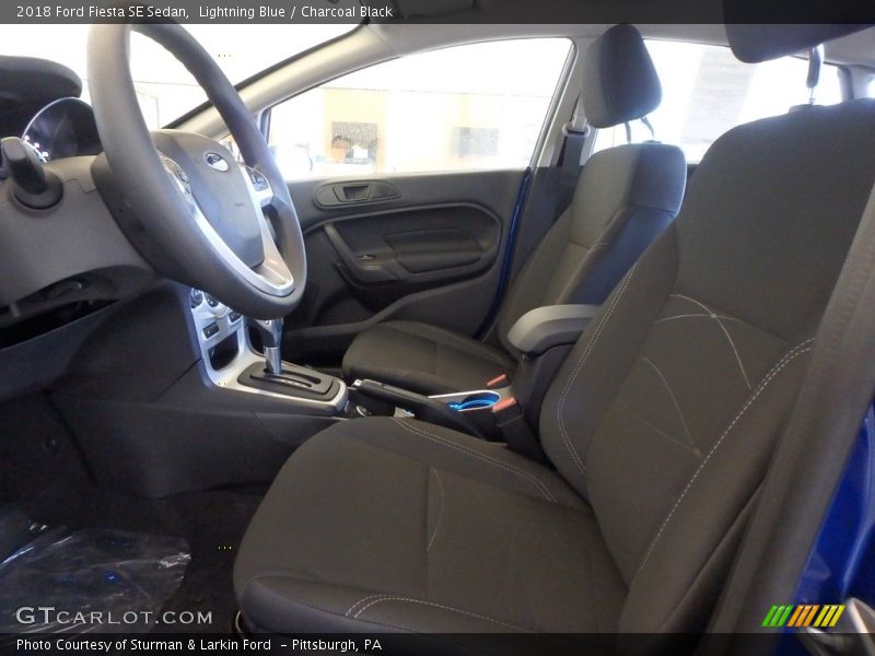 Lightning Blue / Charcoal Black 2018 Ford Fiesta SE Sedan