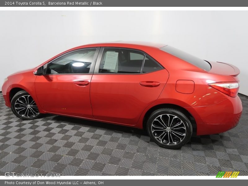 Barcelona Red Metallic / Black 2014 Toyota Corolla S
