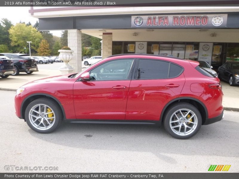 Alfa Rosso (Red) / Black 2019 Alfa Romeo Stelvio Ti Sport AWD