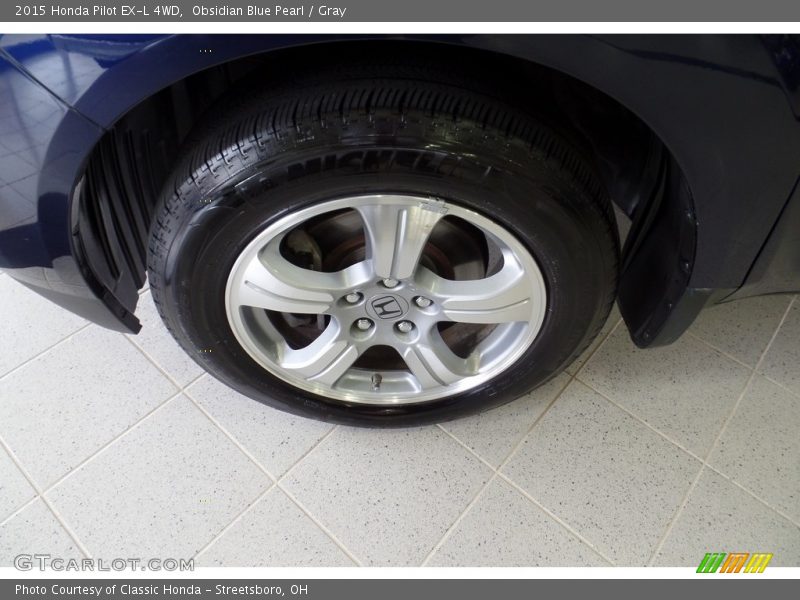 Obsidian Blue Pearl / Gray 2015 Honda Pilot EX-L 4WD