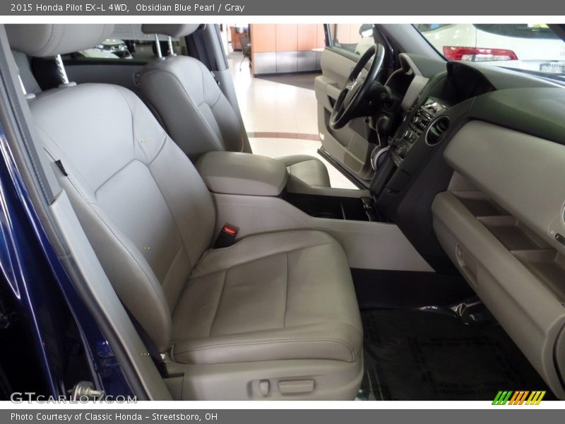Obsidian Blue Pearl / Gray 2015 Honda Pilot EX-L 4WD