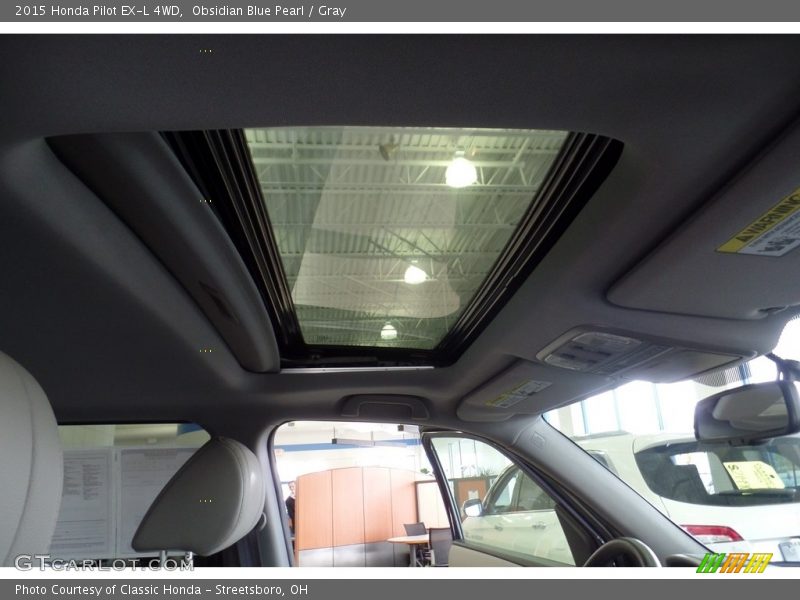 Obsidian Blue Pearl / Gray 2015 Honda Pilot EX-L 4WD