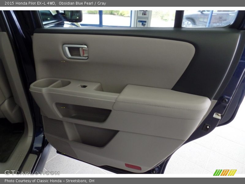 Obsidian Blue Pearl / Gray 2015 Honda Pilot EX-L 4WD