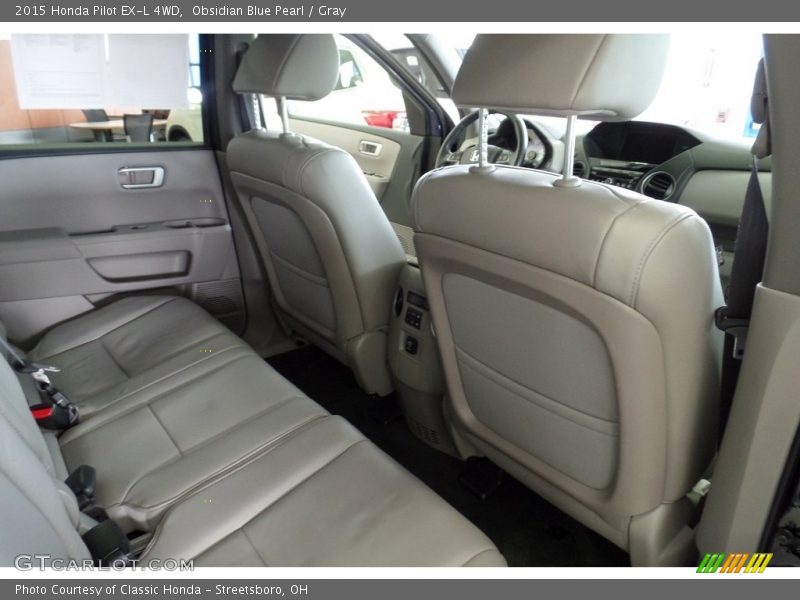 Obsidian Blue Pearl / Gray 2015 Honda Pilot EX-L 4WD