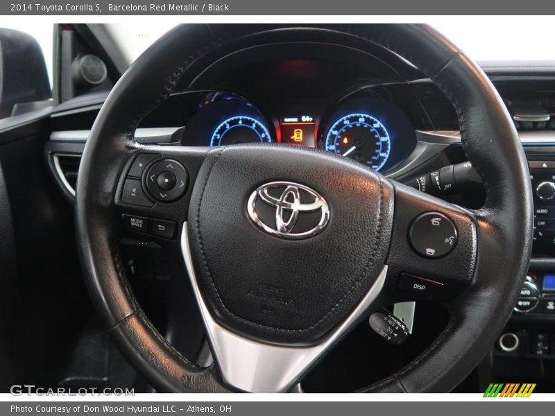 Barcelona Red Metallic / Black 2014 Toyota Corolla S