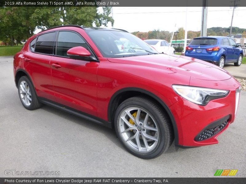 Alfa Rosso (Red) / Black 2019 Alfa Romeo Stelvio Ti Sport AWD