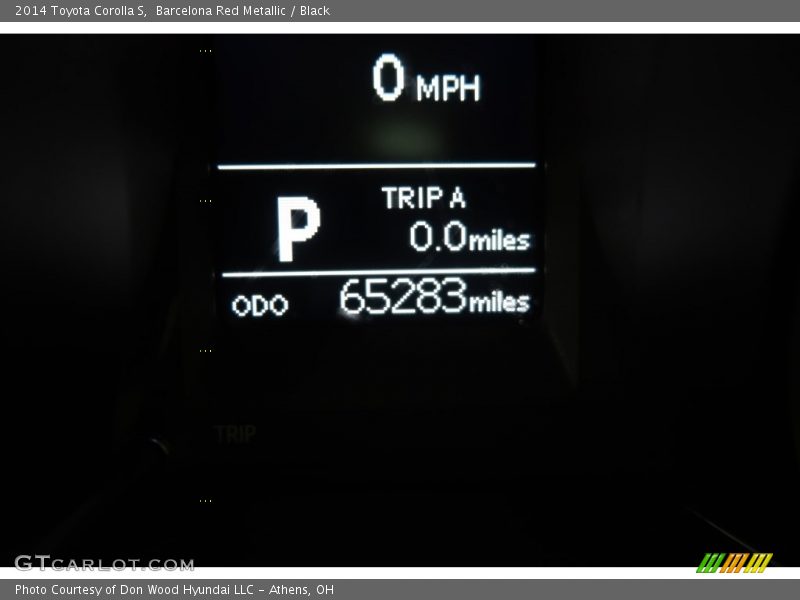 Barcelona Red Metallic / Black 2014 Toyota Corolla S