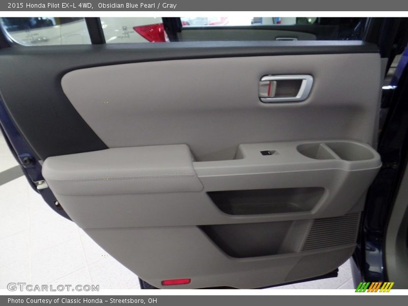 Obsidian Blue Pearl / Gray 2015 Honda Pilot EX-L 4WD