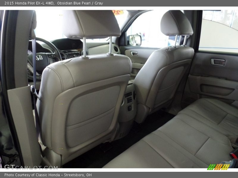 Obsidian Blue Pearl / Gray 2015 Honda Pilot EX-L 4WD