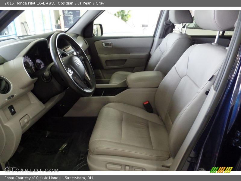 Obsidian Blue Pearl / Gray 2015 Honda Pilot EX-L 4WD