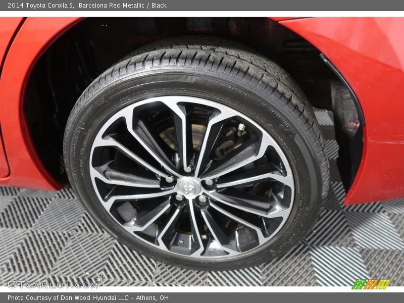 Barcelona Red Metallic / Black 2014 Toyota Corolla S