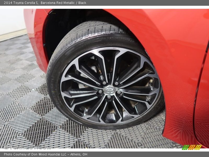 Barcelona Red Metallic / Black 2014 Toyota Corolla S