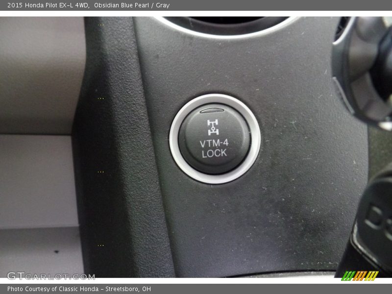 Obsidian Blue Pearl / Gray 2015 Honda Pilot EX-L 4WD