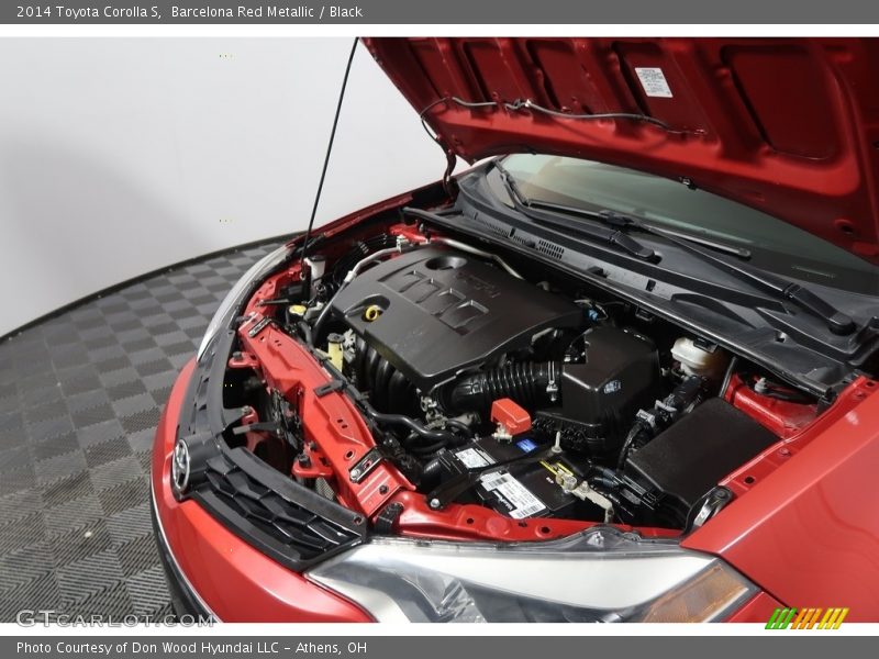 Barcelona Red Metallic / Black 2014 Toyota Corolla S