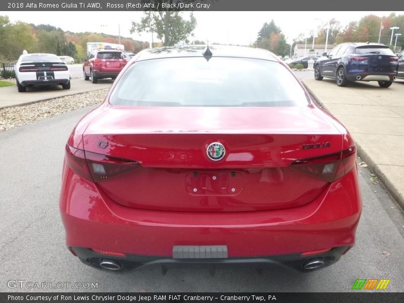 Rosso (Red) Alfa / Black/Dark Gray 2018 Alfa Romeo Giulia Ti AWD