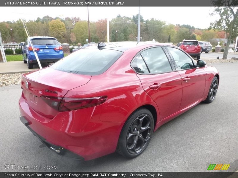 Rosso (Red) Alfa / Black/Dark Gray 2018 Alfa Romeo Giulia Ti AWD