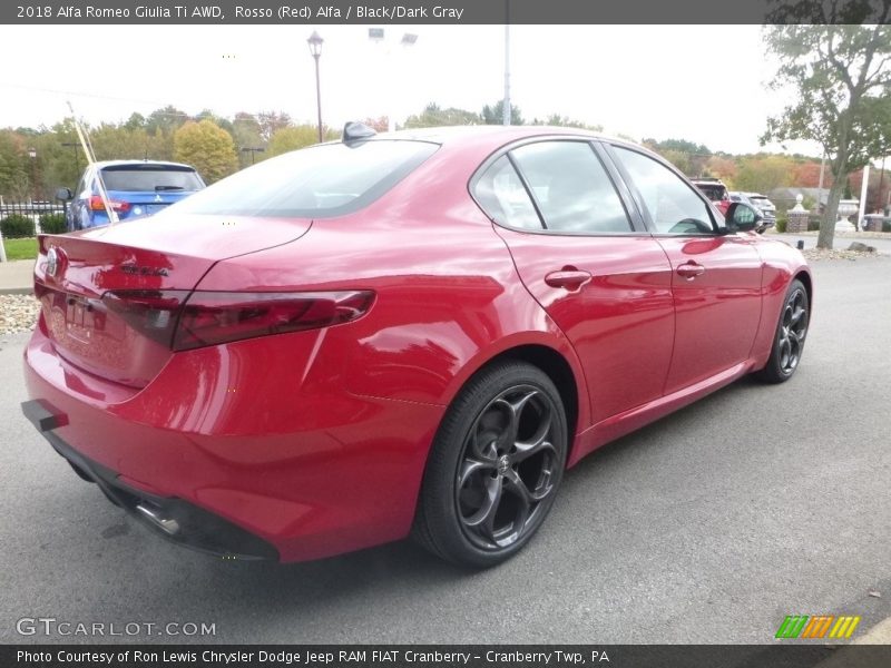 Rosso (Red) Alfa / Black/Dark Gray 2018 Alfa Romeo Giulia Ti AWD