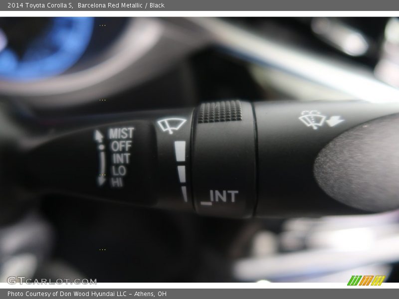 Barcelona Red Metallic / Black 2014 Toyota Corolla S