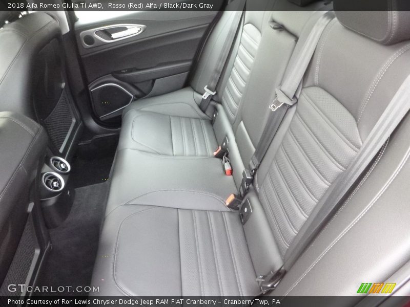 Rosso (Red) Alfa / Black/Dark Gray 2018 Alfa Romeo Giulia Ti AWD