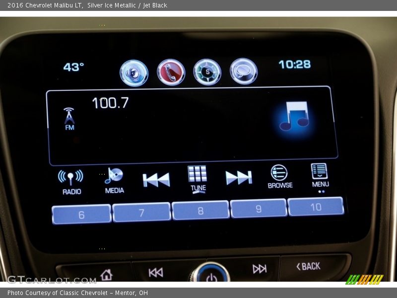 Silver Ice Metallic / Jet Black 2016 Chevrolet Malibu LT