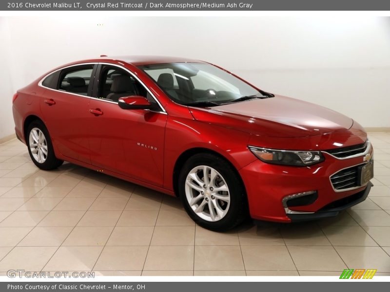 Crystal Red Tintcoat / Dark Atmosphere/Medium Ash Gray 2016 Chevrolet Malibu LT