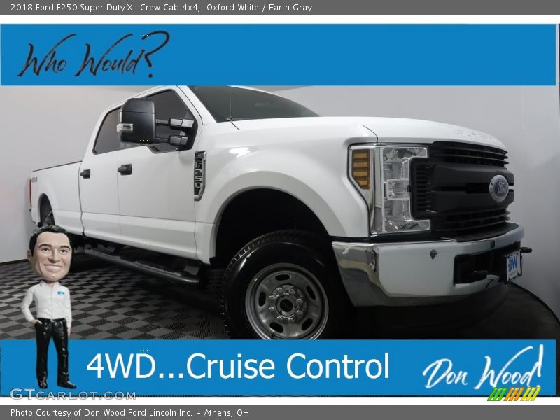 Oxford White / Earth Gray 2018 Ford F250 Super Duty XL Crew Cab 4x4