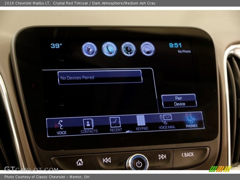 Crystal Red Tintcoat / Dark Atmosphere/Medium Ash Gray 2016 Chevrolet Malibu LT