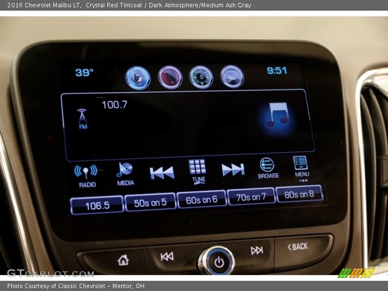 Crystal Red Tintcoat / Dark Atmosphere/Medium Ash Gray 2016 Chevrolet Malibu LT