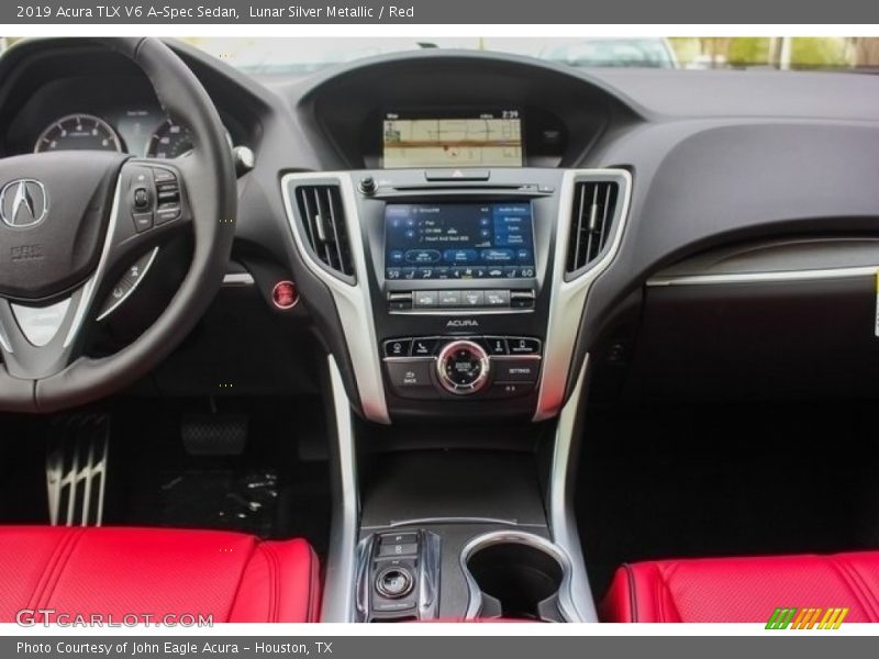 Lunar Silver Metallic / Red 2019 Acura TLX V6 A-Spec Sedan