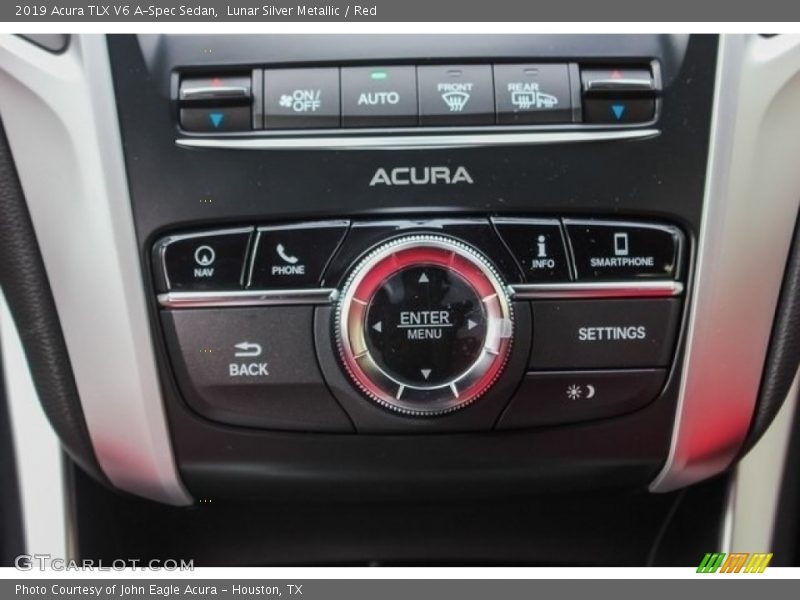 Lunar Silver Metallic / Red 2019 Acura TLX V6 A-Spec Sedan