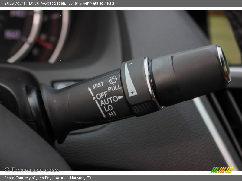 Lunar Silver Metallic / Red 2019 Acura TLX V6 A-Spec Sedan