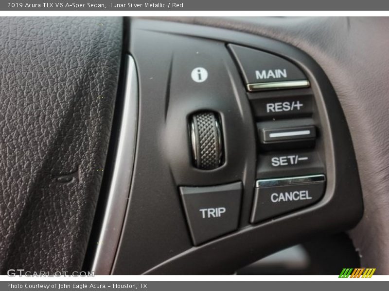 Lunar Silver Metallic / Red 2019 Acura TLX V6 A-Spec Sedan