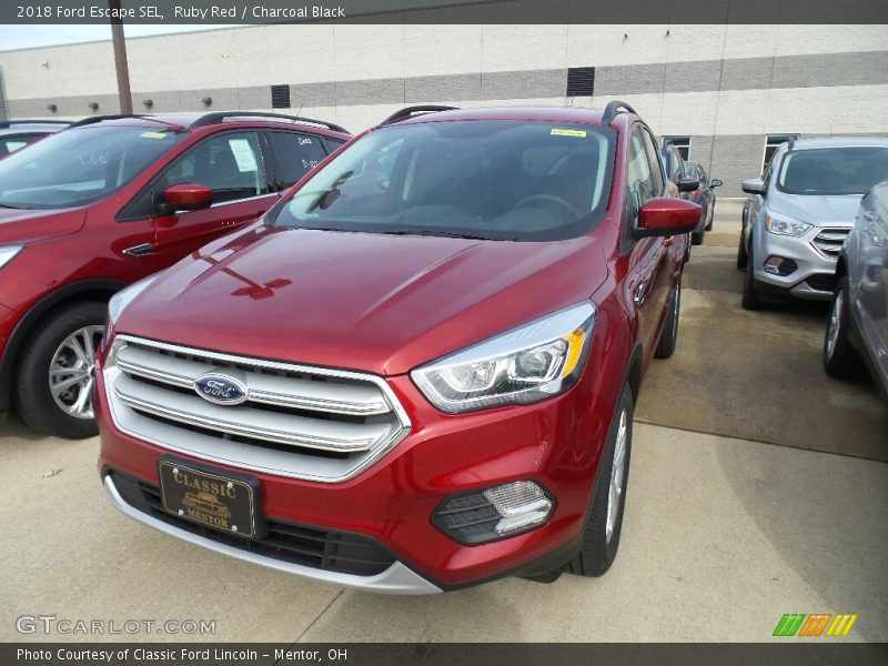 Ruby Red / Charcoal Black 2018 Ford Escape SEL