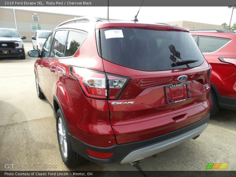 Ruby Red / Charcoal Black 2018 Ford Escape SEL