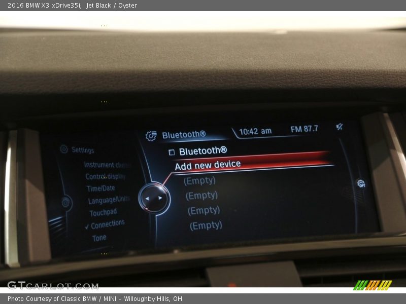Jet Black / Oyster 2016 BMW X3 xDrive35i