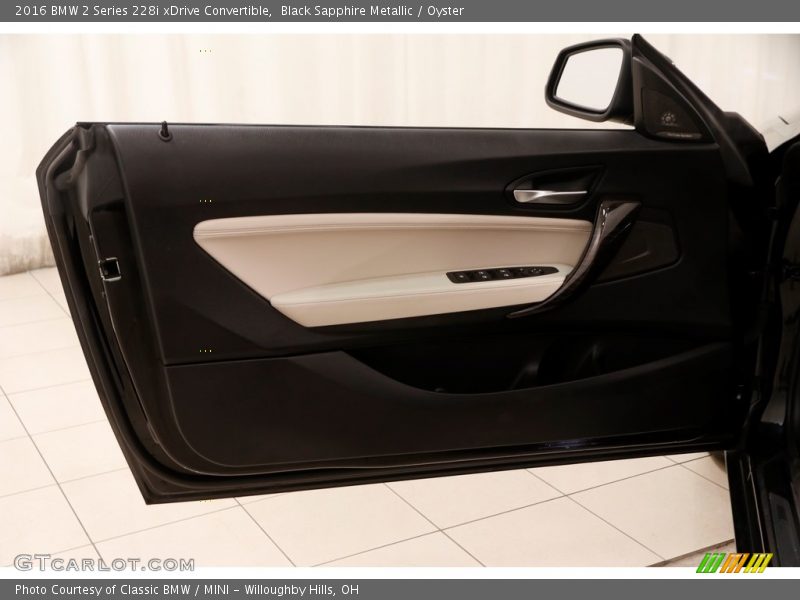 Black Sapphire Metallic / Oyster 2016 BMW 2 Series 228i xDrive Convertible